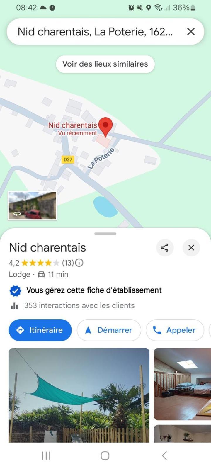 Les Chambres Du Nid Charentais La Poterie  Esterno foto